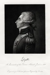 Marquis de Lafayette, französischer Militärführer und Staatsmann, 1845
