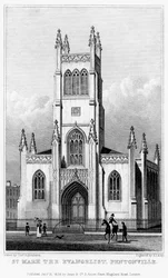 Kirche des Heiligen Markus des Evangelisten, Pentonville, Islington, London, 1828