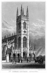 St. Lukes Kirche, Chelsea, London, 1828