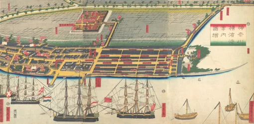 Bildführer zum Hafen von Yokohama, 7. Monat, 1860.