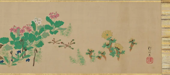 Blumen und Vögel der vier Jahreszeiten