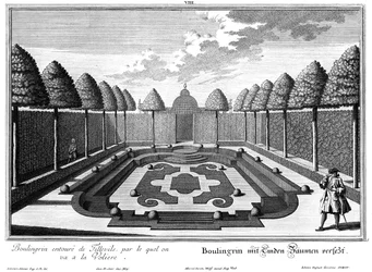 Prospekt des Boulingrins im "Kleinen Garten"