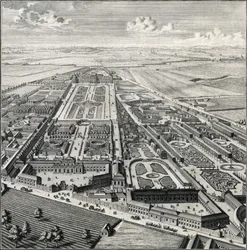 Prospekt des Gartens des Prinzen Eugen und der angrenzenden Gärten des Salesianerinnenklosters und des Fürsten Schwarzenberg