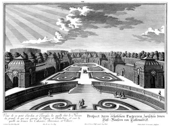 Prospekt des oberen Parterres des "Kleinen Gartens"