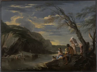 Landschaft mit Badenden