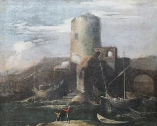 Landschaft mit Ruinen