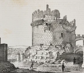 Mausoleum der Cecilia Metella an der Via Appia, Rom, Latium, Italien