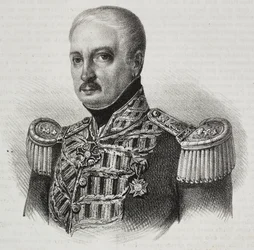 Porträt von Marschall Francesco Maria Tanchi (1773-1843), Lithographie von Salvatore Puglia aus Poliorama Pittoresco, Nr. 46, 24. Juni