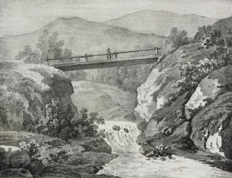 Ansicht von Allegheny, USA, Lithographie von Salvatore Puglia aus Poliorama Pittoresco, Nr. 44, 11. Juni