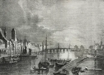 Ansicht von Frankfurt, Deutschland, Lithographie von Salvatore Puglia