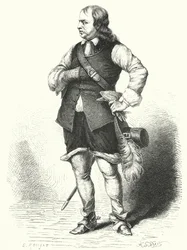 Oliver Cromwell, Lordprotektor des Commonwealth (Stich)