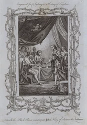 Edward der Schwarze Prinz bedient Johann König von Frankreich, seinen Gefangenen