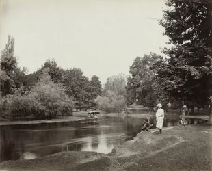 Dhul-Kanal unterhalb von Chunar Bagh, Kaschmir, ca. 1865