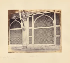 Fatehpur Sikri; zwei der marmornen Gitter im Grabmal von Scheich Salim Chishti