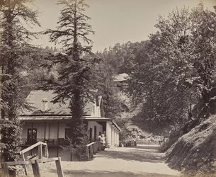 Simla. The Mall nahe der Combermere Bridge