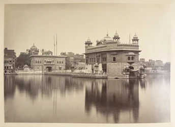 Der Goldene Tempel, Umritsar. Fotograf: Bourne, Samuel. Album mit Fotografien von Indien, hauptsächlich von Samuel Bourne. 1864