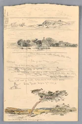 Zeichnung, Skizzen aus Sea Girt, New Jersey, September 1878