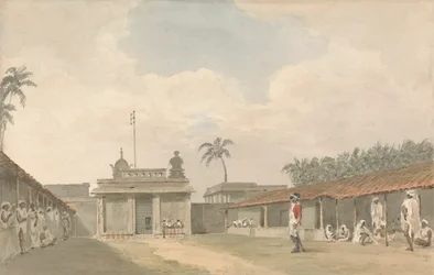 Ein Sepoy-Sergeant in einem Compound