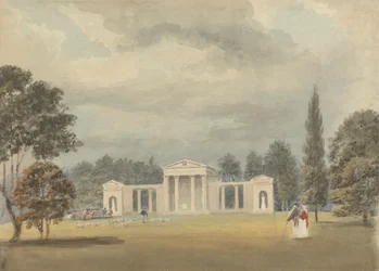 Pfarrkirche, Vorder- und Teilansicht von rechts, Ayot St. Lawrence, Hertfordshire