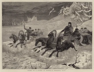 Picknick in Russland, ein freundliches Rennen