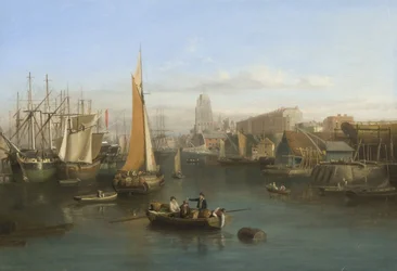 St. Mary Redcliffe und Redcliffe Parade von der Prince Street Bridge, ca. 1826