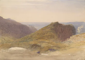 An der Nordküste von Devon, Lundy Island in der Ferne, ca. 1835