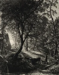 Das Hirtenhaus oder Sonnenuntergang, 1850