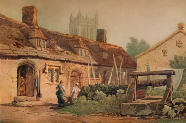 Häuser in Glastonbury, ca. 1819