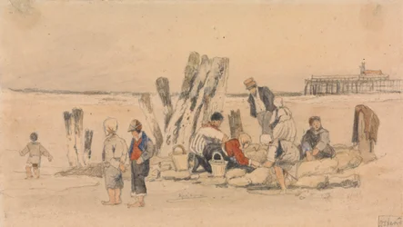 Fischerleute am Strand, Ostende