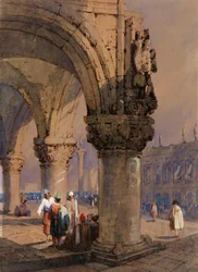 Die Kolonnade des Dogenpalastes, Venedig