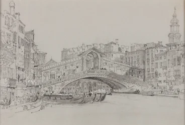 Die Rialto-Brücke, Venedig, unbekanntes Datum