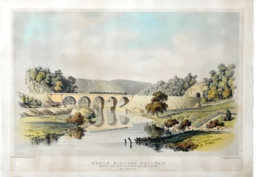 North Midland Railway Brücke über den Fluss Derwent und die Matlock Road bei Amber Gate