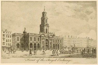 Vorderseite der Royal Exchange, London