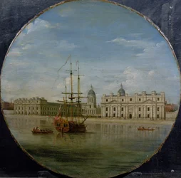 Greenwich Hospital vom Fluss aus, 1748