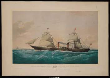 Das königliche Postdampfschiff Persia... Kapitän C H E Jodkins (Inward Bound, vor den Skerries) Der britischen und nordamerikanischen königlichen Postdampfschiffgesellschaft wird dieser Druck mit größtem Respekt gewidmet