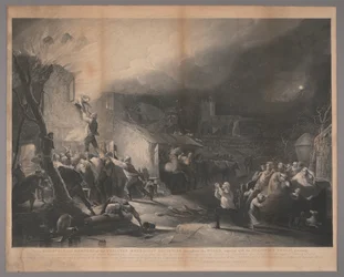 Die wunderbare Rettung von John Wesley als Kind aus dem Feuer