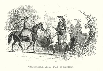 Cromwell und Fox treffen sich (Gravur)