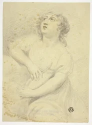 Frau mit Lyra