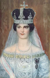 Krönungsporträt von Zita von Bourbon-Parma als Königin von Ungarn, 1917