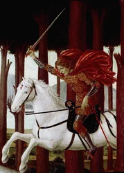 Geschichte von Nastagio degli Onesti: Begegnung mit den Verdammten im Pinienwald (aus einer Novelle des Decameron von Boccaccio)