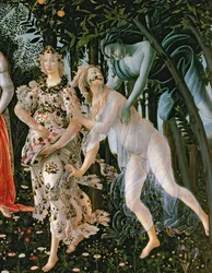 Detail von Zephyr und Flora als Stunde des Frühlings aus der Primavera