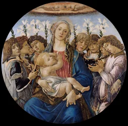 Maria mit dem Kind und singenden Engeln