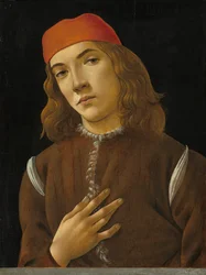 Porträt eines jungen Mannes, um 1482-85