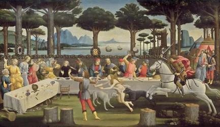 Die Geschichte von Nastagio degli Onesti, Tafel 3