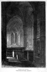 Eingang zum südlichen Seitenschiff, Westminster Abbey, London, 1816