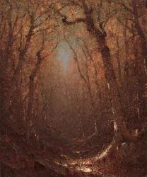 Herbst, ein Waldweg