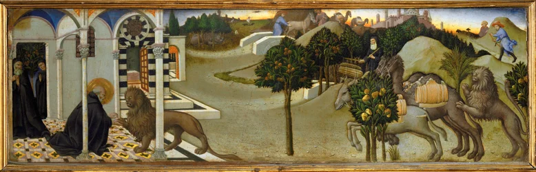 Der Heilige Hieronymus zieht einen Dorn aus der Löwenpfote