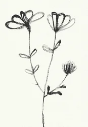 Minimalistische Blumenskizze