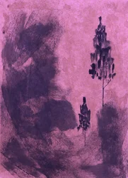 Violette Schattenlandschaft