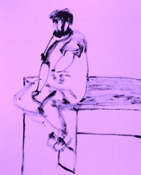 Nachdenkliche Sitzende Figur